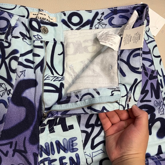 NWT - Pull & Bear x Sicko 19 Men’s Denim Shorts - Size 34 - Picture 4 of 8